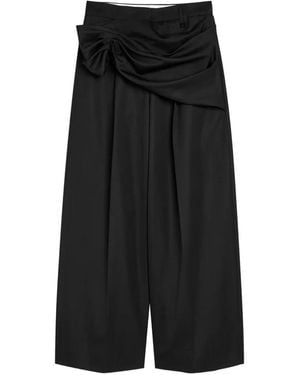 Simone Rocha Knot Detail Palazzo Trousers - Black