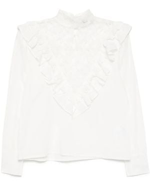 BATSHEVA Blusa Pêche - Blanco
