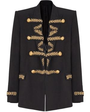 Balmain Jacke Mit Stickerei - Schwarz