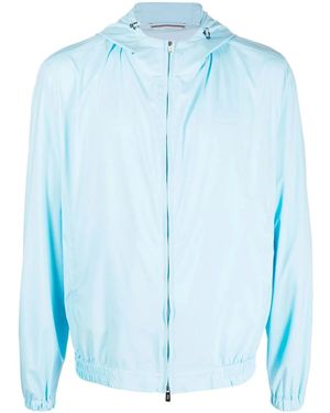 Fedeli One-Tone Zip-Up Jacket - Blue
