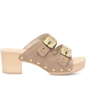 Scholl Pescura Ibiza Suede Sandals - Natural