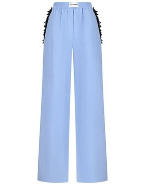 Des Phemmes Fringed Pants - Blue