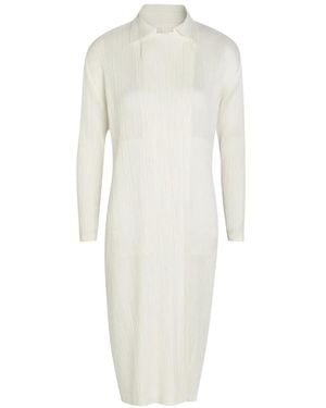 Pleats Please Issey Miyake Monthly Colors: February Pleated Coat - White