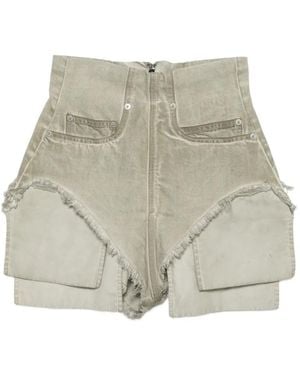 Rick Owens Frayed Shorts - Natural
