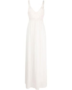 Ba&sh Firenza Crochet-bodice Maxi Dress - White