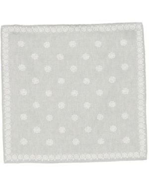 Eleventy Floral-Pattern Pocket Square - White