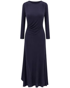 Liviana Conti Long-Sleeve Asymmetric Dress - Blue