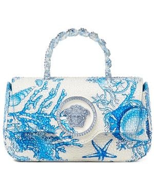 Versace Borsa A Spalla Underwater Barocco La Medusa Mini - Blu