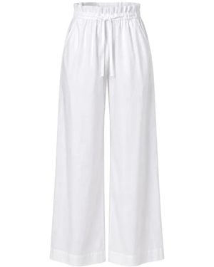 Tela Paperbag-Waist Drawstring Palazzo Pants - White