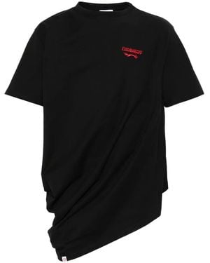 Charles Jeffrey Logo-Embroidered Cotton T-Shirt - Black