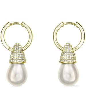 Elle Macpherson Pearl Embellished Earrings - Metallic