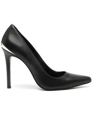 Just Cavalli 120Mm Leather Court Shoes - Black