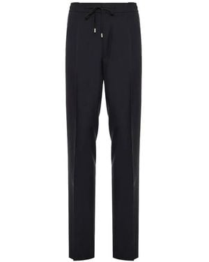 Lardini Drawstring-Fastening Pressed-Crease Pants - Blue