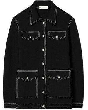Tory Burch Topstitch Jacket - Black