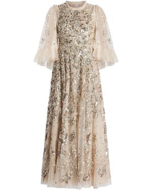 Needle & Thread Sequin-Embellished Midi Dress - Natural