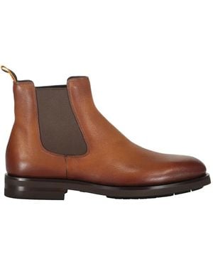 Santoni Elasticated-Side Chelsea Boots - Brown