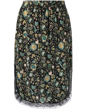 Zadig & Voltaire Gonna Midi Bali A Fiori - Verde