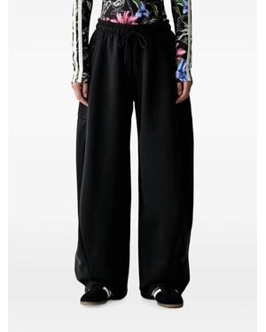 adidas Logo-Print Drawstring Track Trousers - Black