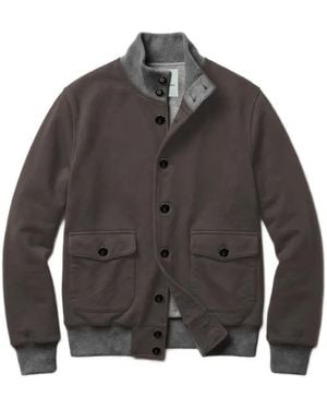 Onar Button-Up Bomber Jacket - Grey