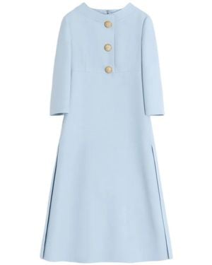 Valentino Garavani Crepe Couture Midi Dress - Blue