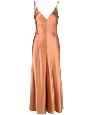Voz Midikleid Mit Satin-Finish - Braun