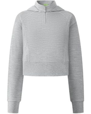 Shanghai Tang Logo-Detail Hoodie - Grey