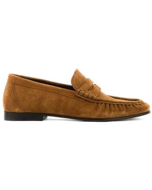 POSA Penny Wrinkle-Effect Loafers - Brown