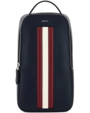 Bally Mythos Stripe-Detail Shoulder Bag - Blue