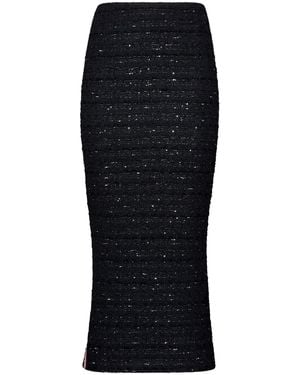 Thom Browne Tweed Pencil Skirt - Black