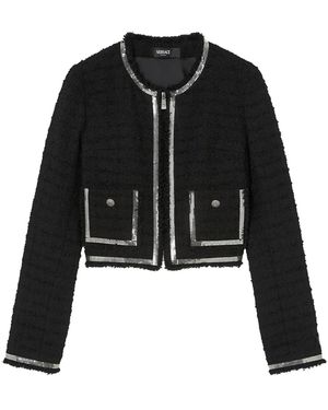 Versace Heritage Tweed Jacket - Black