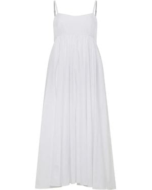 Azeeza Rachel Poplin Midi Dress - White