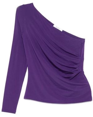 Max Mara One-Shoulder Top - Purple