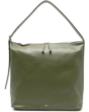 A.P.C. Leather Shoulder Bag - Green