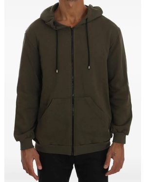 Daniele Alessandrini Zip-Up Drawstring Hoodie - Grey