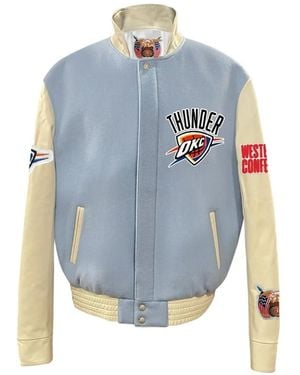 Jeff Hamilton Welt-Pocket Bomber Jacket - Blue