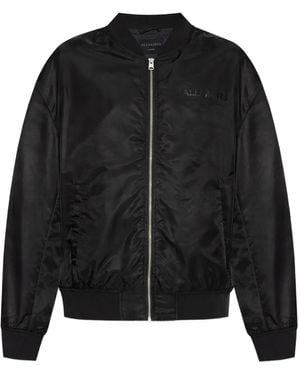 AllSaints Logo-Detail Bomber Jacket - Black