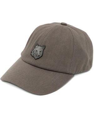 Maison Kitsuné Fox Head Baseball Cap - Grey