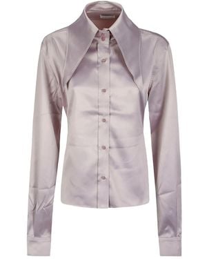 16Arlington Satijnen Blouse - Grijs