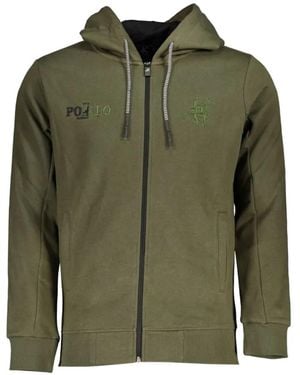 U.S. Grand Logo-Embroidered Zip-Up Hoodie - Green