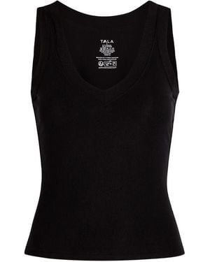 Tala Top Con Cuello En V - Negro