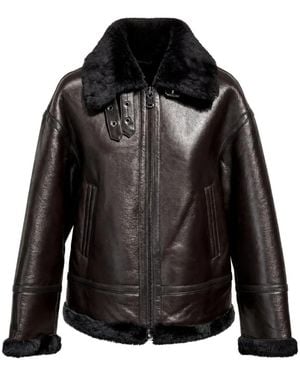 Poche Paris Leren Jack - Zwart