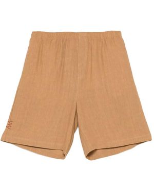 Amaranto Elasticated-Waistband Shorts - Natural