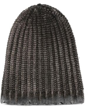 Avant Toi Gerippte Beanie - Grau