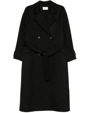 The Dynamis Studio Belted Double-Breasted Coat - Black