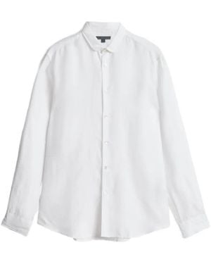 John Varvatos Orchard Club-Collar Long-Sleeve Shirt - White