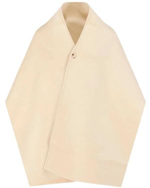 Almada Label Micha Doublé Button-Fastening Scarf - Natural