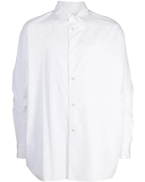 Fumito Ganryu Long-Sleeve Cotton Shirt - White