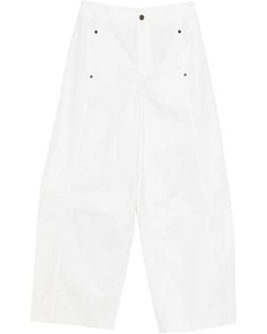 Yerse Barrel-Leg Pants - White