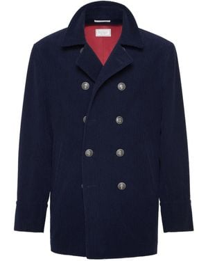Brunello Cucinelli Cashmere Suit-Type Jacket - Blue