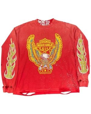 Secnd Slf X Masato Kawajo Firestorm T-Shirt - Red